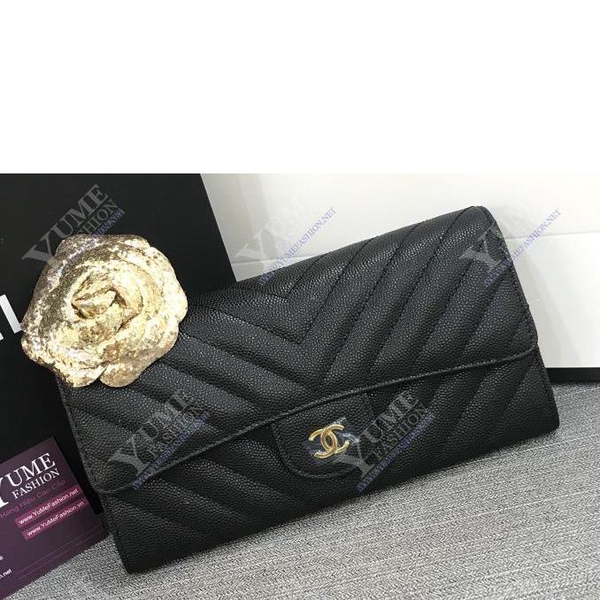 BÓP NỮ CHANEL Wallet Caviar Leather