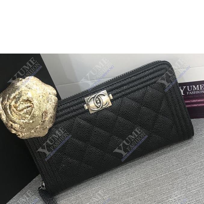 BÓP NỮ CHANEL Wallet Boy Caviar 