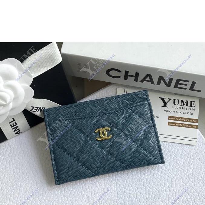 BÓP NỮ CHANEL Card Holder Caviar