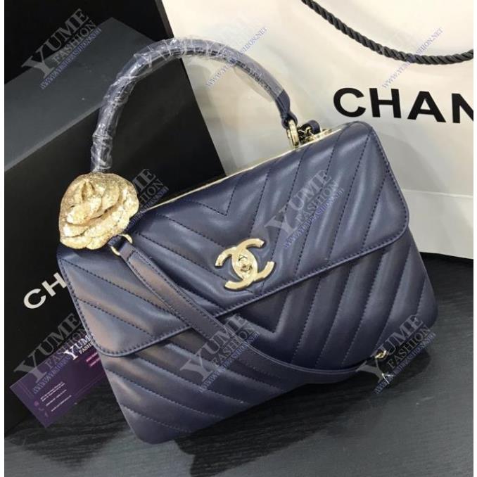 TÚI XÁCH CHANEL FLAP BAG WITH TOP HANDLE 