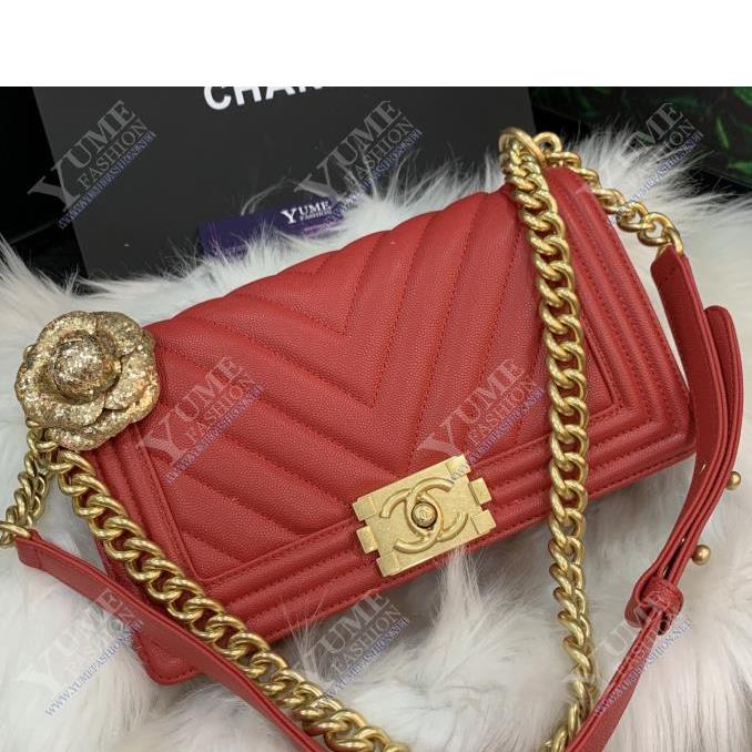 TÚI XÁCH CHANEL Boy V Caviar Leather