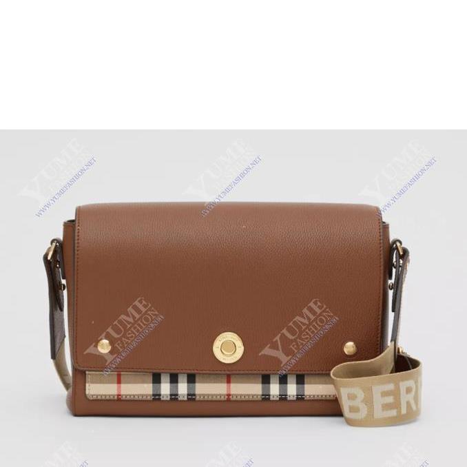 TÚI XÁCH BURBERRY&nbsp;Leather and Vintage Check Note Crossbody Bag
