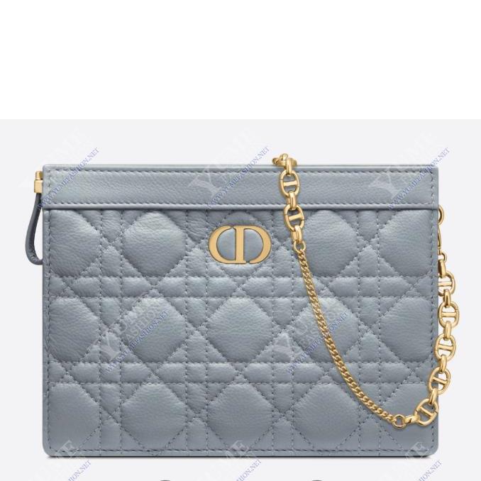 TÚI XÁCH DIOR&nbsp;DIOR CARO ZIPPED POUCH WITH CHAIN