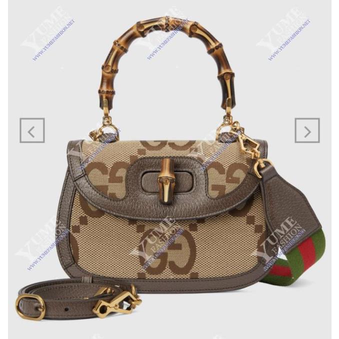 TÚI XÁCH GUCCI Gucci Bamboo 1947 jumbo GG small top handle bag