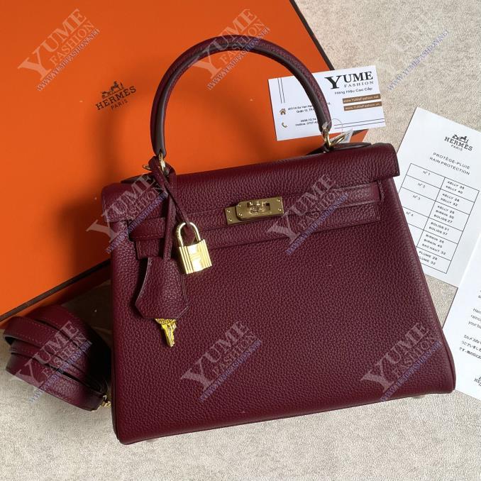 TÚI XÁCH HERMES Kelly 25 Togo Khoá Vàng