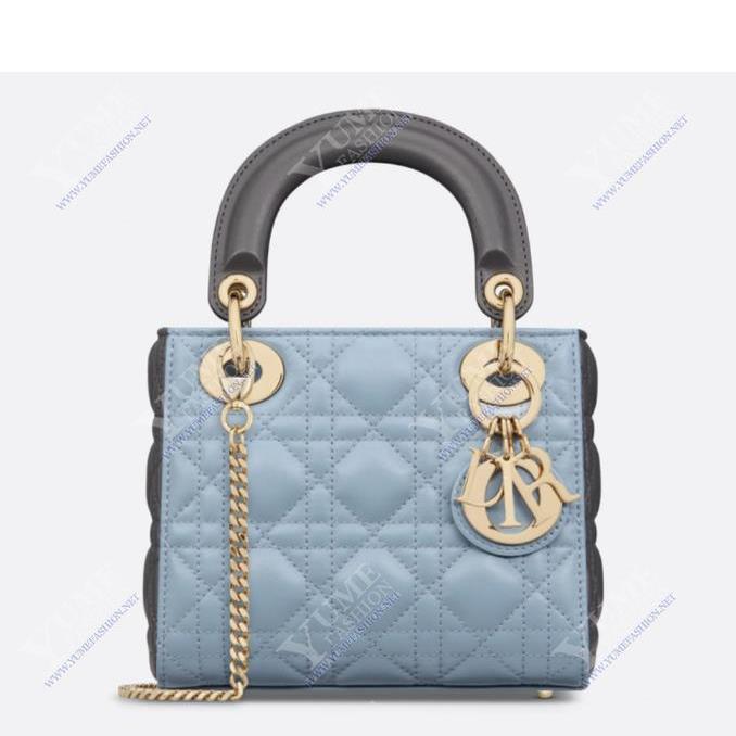 TÚI XÁCH DIOR&nbsp;Mini LadyDior 17 (Blue and Steel Gray)