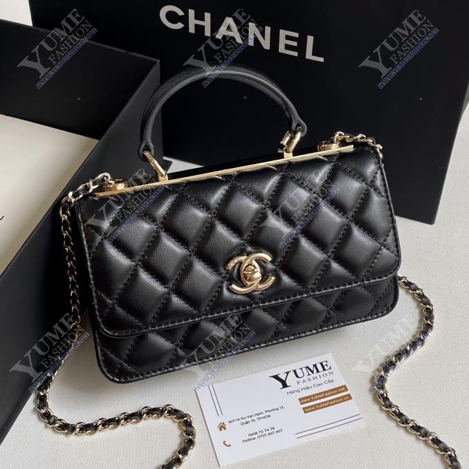 TÚI XÁCH CHANEL&nbsp; MINI FLAP BAG TOP HANDLE (DA M?I)